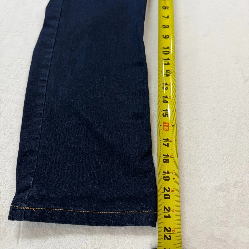 Gap‎ Straight Jeans Boys 16 Husky Blue Good Stretch Dark Wash 486881